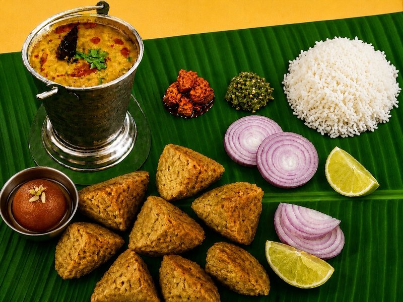 Special Dal Batti Thali